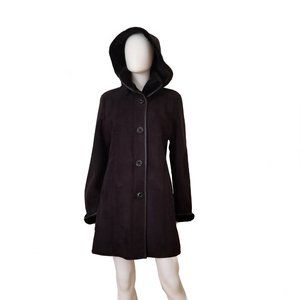 Faux Shearling Hood Coat by Gallery